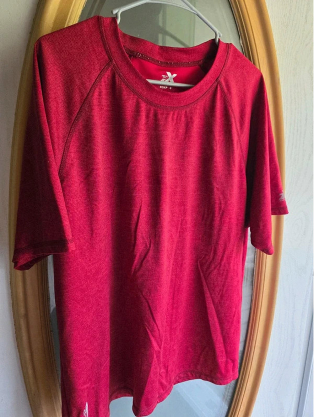 ZeroXposur Mens Small Red Heathered Crew Neck Activewear Athletic T-Shirt